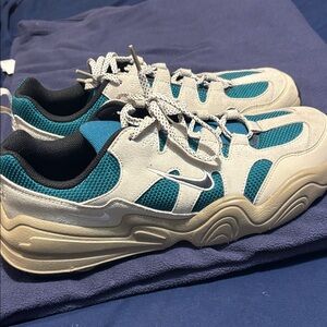 Teal and White nike Sneakers